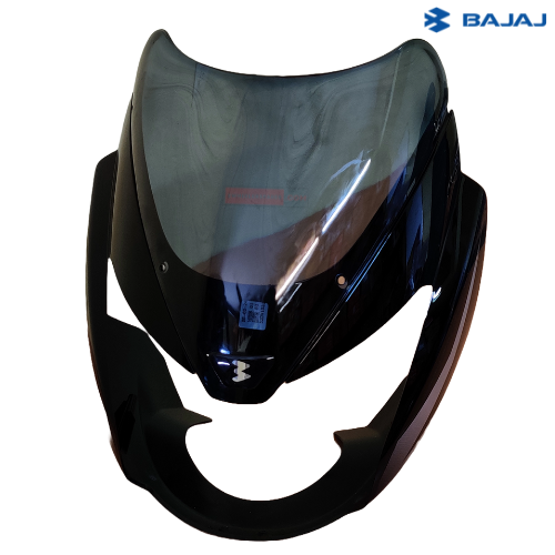 Pulsar Headlight Visor Grey with Sticker (Type 2) Bajaj Genuine Parts