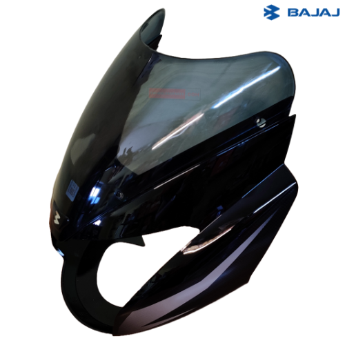 Pulsar Headlight Visor Grey with Sticker (Type 2) Bajaj Genuine Parts