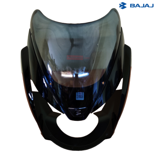Pulsar Headlight Visor Grey with Sticker (Type 2) Bajaj Genuine Parts