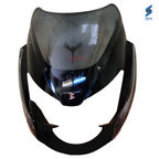 Pulsar Headlight Visor Black with Silver Sticker Genuine Headlight Visor Parts