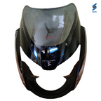 Pulsar Headlight Visor Black with Silver Sticker Genuine Headlight Visor Parts