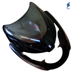 Pulsar Headlight Visor Black with Silver Sticker Genuine Headlight Visor Parts