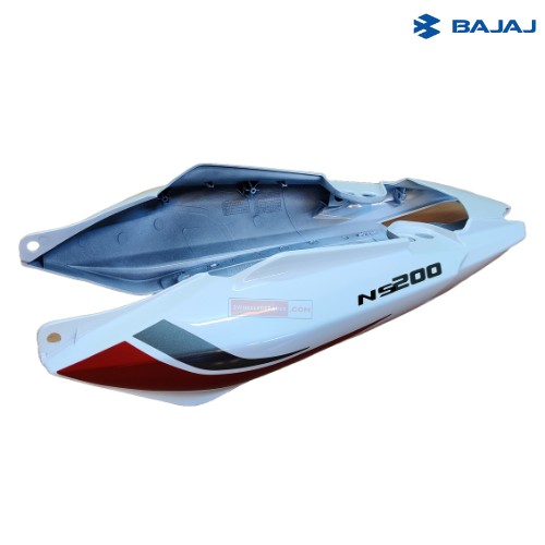 Pulsar NS200 Rear Cowl Pearl Met White Bajaj Genuine Parts