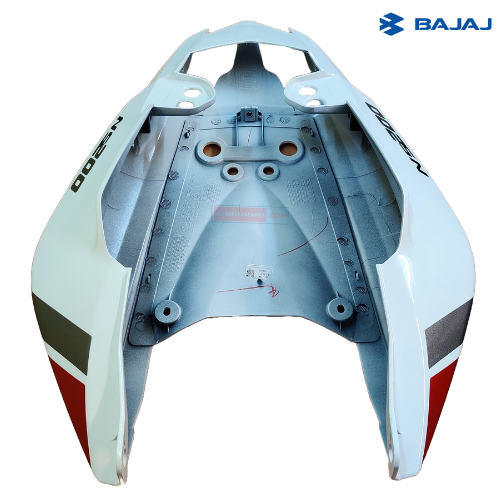 Pulsar NS200 Rear Cowl Pearl Met White Bajaj Genuine Parts