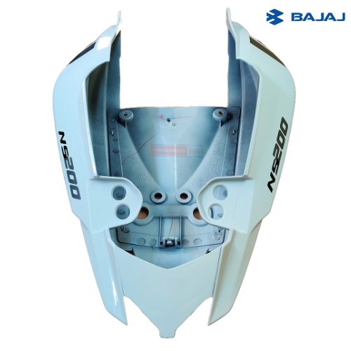 Pulsar NS200 Rear Cowl Pearl Met White Bajaj Genuine Parts