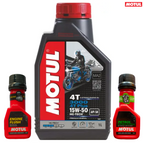 Motul 3000 15W-50 4T Plus Engine Oil 1L Combo Pack Motomarvel Offer