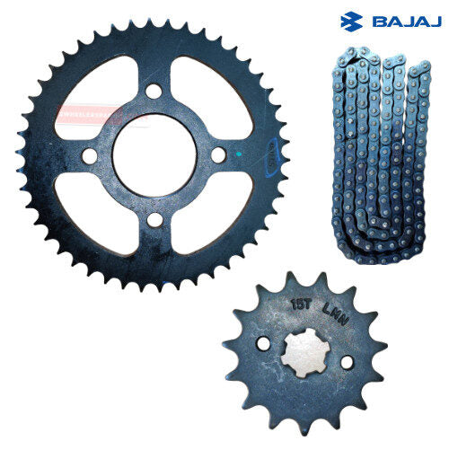 Pulsar P150 Twin Disc Chain Sprocket Kit Bajaj Genuine Parts