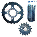 Pulsar P150 Twin Disc Chain Sprocket Kit Bajaj Genuine Parts