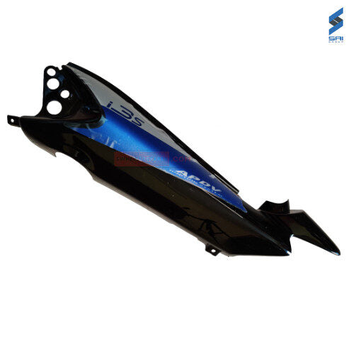 Splendor I Smart Rear Cowl Black With Blue Genuine Rear Cowl