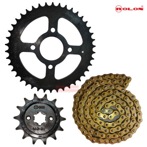 Pulsar 150 Twin Disc Brass Chain Sprocket Kit Rolon Genuine Parts