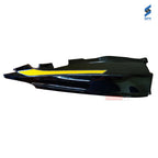 Passion Pro BS6 Rear Cowl (Set of 3) Black With Yellow Plate Genuine Rear Cowl