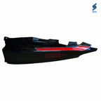 Passion Pro BS6 Rear Cowl (Set of 3) Black With Sports Red Plate Genuine Rear Cowl