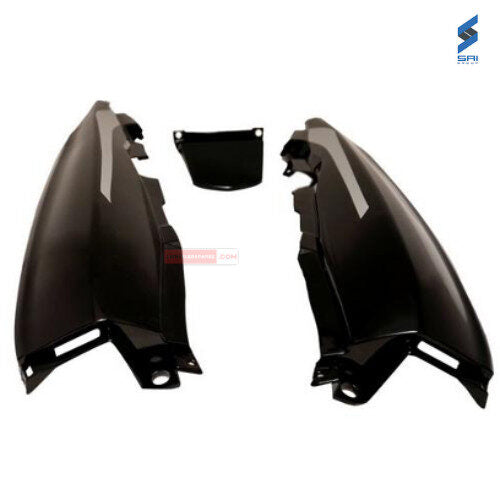 Passion Pro BS6 Rear Cowl (Set of 3) Black With Black Plate Genuine Rear Cowl
