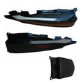 Passion Pro BS6 Rear Cowl (Set of 3) Black With Black Plate Genuine Rear Cowl