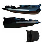 Passion Pro BS6 Rear Cowl (Set of 3) Black With Black Plate Genuine Rear Cowl