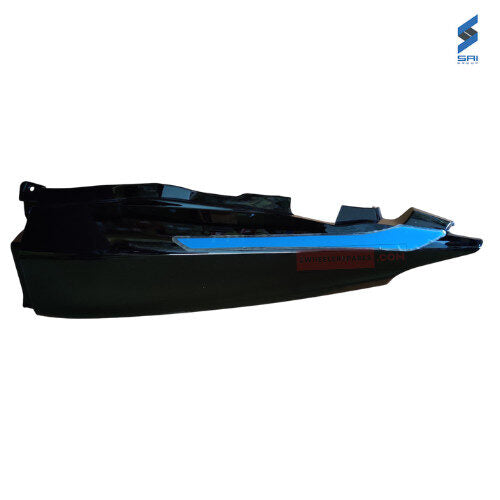Passion Pro BS6 Rear Cowl (Set of 3) Black With Blue Plate Genuine Rear Cowl