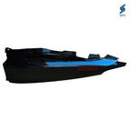 Passion Pro BS6 Rear Cowl (Set of 3) Black With Blue Plate Genuine Rear Cowl