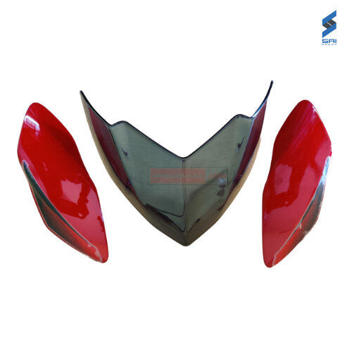Pulsar 135 Headlight Visor Red Color Genuine Headlight VisorPulsar 135 Headlight Visor Red Color Genuine Headlight Visor