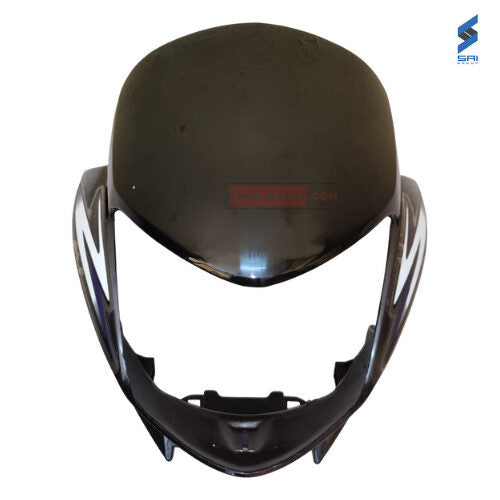 CB Shine Dx Headlight Visor With Glass Grey With Stricker