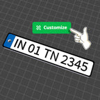 Customized Number Plate Key Chain Bike Accessories