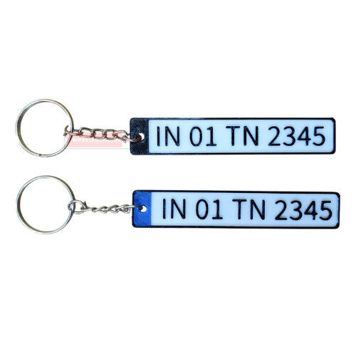 Customized Number Plate Key Chain Genuine Bike Accessories