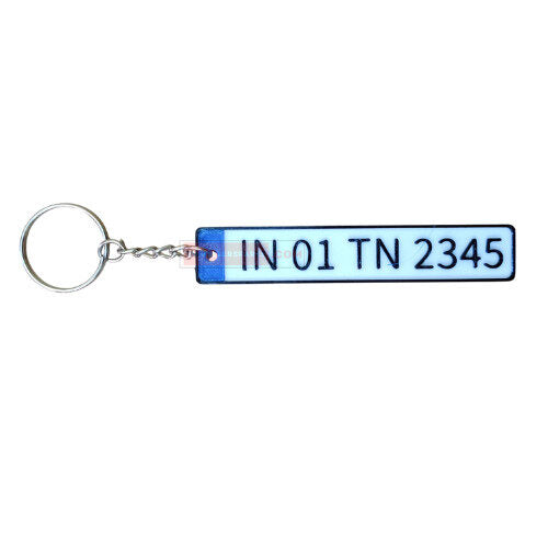 Customized Number Plate Key Chain Genuine Bike Accessories