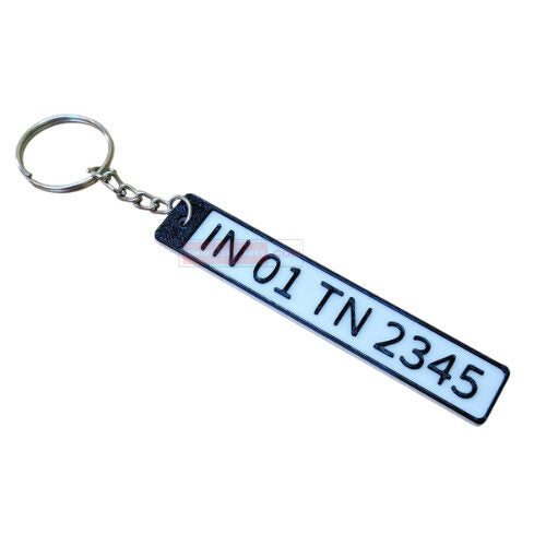 Customized Number Plate Key Chain Genuine Bike Accessories