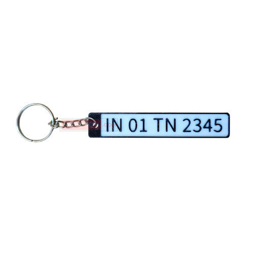 Customized Number Plate Key Chain Genuine Bike Accessories