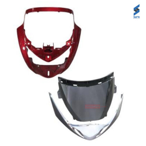 Unicorn BS6 Headlight Visor Red With Garnish Genuine Visor 1