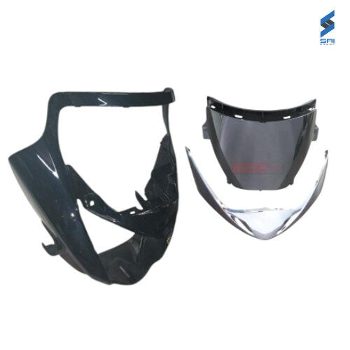 Unicorn BS6 Headlight Visor Drak Blue With Garnish Genuine Visor