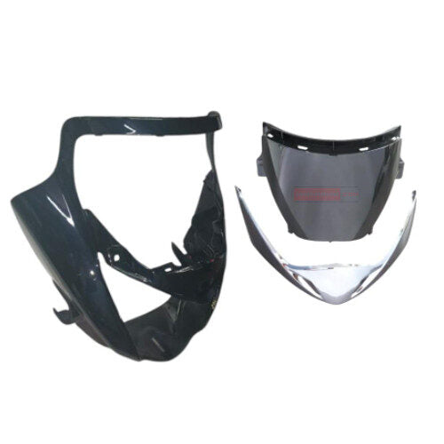 Unicorn BS6 Headlight Visor Drak Blue With Garnish Genuine Visor