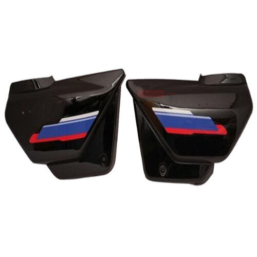 Splendor Plus Side Cowl Black With Pink Sticker Genuine Side Cowl