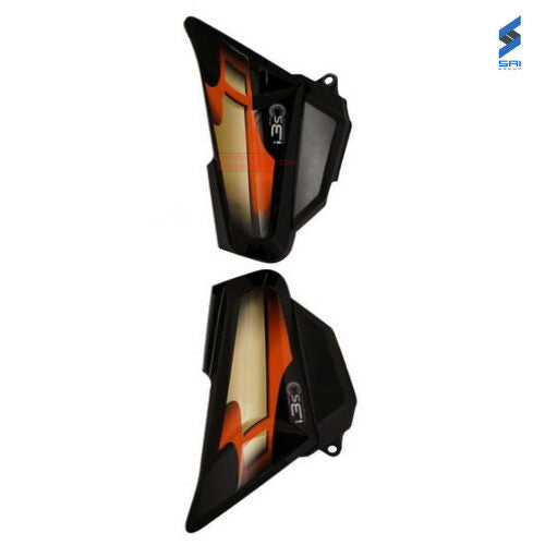 HF Deluxe BS6 Side Cowl Black With Golden Sticker Genuine Side Cowl