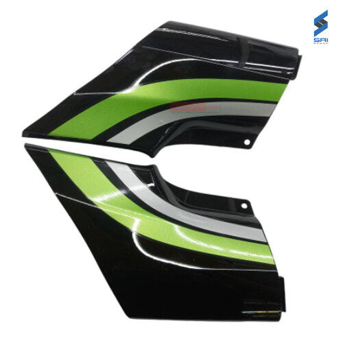 Passion Pro Side Cowl Set Black With Green Sticker Genuine Side Cowl