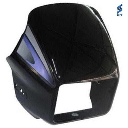 Splendor Plus Head Light Visor New Model Black With Purple Sticker Genuine Head Light Visor