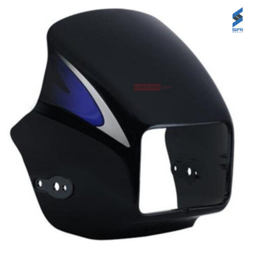 Splendor Plus Head Light Visor New Model Black With Blue Sticker Genuine Head Light Visor