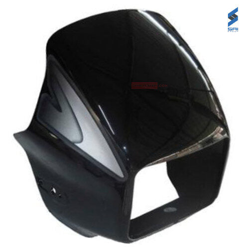 Splendor Plus Head Light Visor New Model Black With Silver Sticker Genuine Head Light Visor