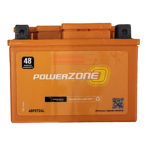 Z4L Battery 2 Wheeler Battery - 48PZTZ4L (AUC-PZ-48PZTZ4L) Genuine Powerzone Battery