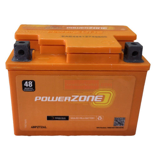 Z4L Battery 2 Wheeler Battery - 48PZTZ4L (AUC-PZ-48PZTZ4L) Genuine Powerzone Battery