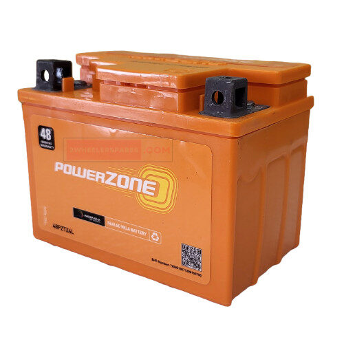 Z4L Battery 2 Wheeler Battery - 48PZTZ4L (AUC-PZ-48PZTZ4L) Genuine Powerzone Battery