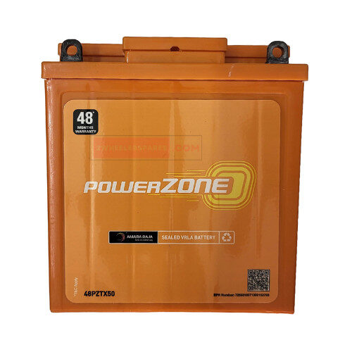 X50 Battery 2 Wheeler Battery - 48PZTX50 (AUC-PZ-48PZTX50) Genuine Powerzone Battery