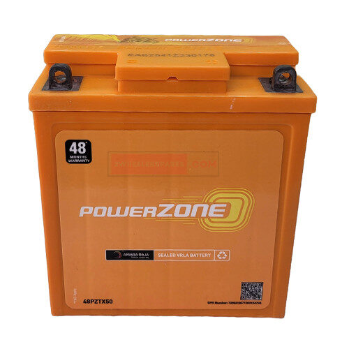 X50 Battery 2 Wheeler Battery - 48PZTX50 (AUC-PZ-48PZTX50) Genuine Powerzone Battery