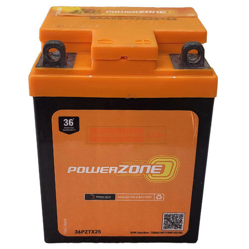 X25 Battery 2 Wheeler Battery - 36PZTX25 (AUC-PZ-36PZTX25) Genuine Powerzone Battery
