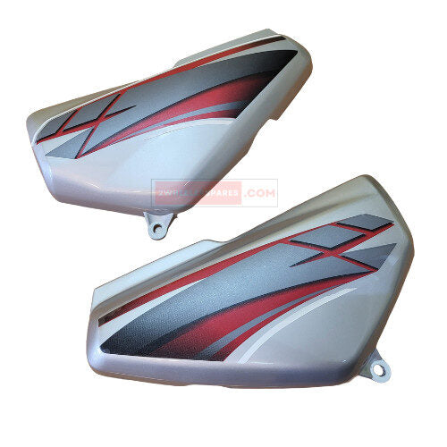 HF Deluxe Side Cowl Silver with Red Sticker Genuine Side Cowl