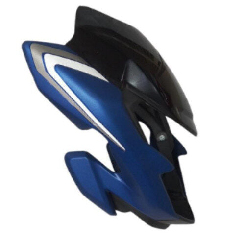 SP125 BS6 Visor Matt Blue with White Sticker With Visor Glass Genuine Visor
