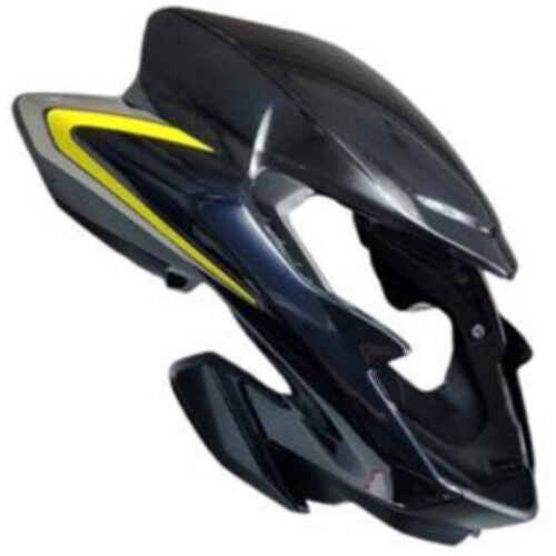SP125 BS6 Visor Dark Blue with Yellow Sticker With Visor Glass Genuine Visor
