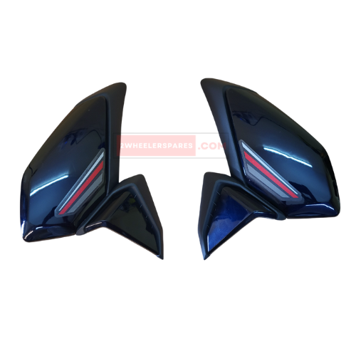 SP125 BS6 Tank Shroud Dark Blue With Red Sticker TPFC Set of 6 Genuine Fiber Parts