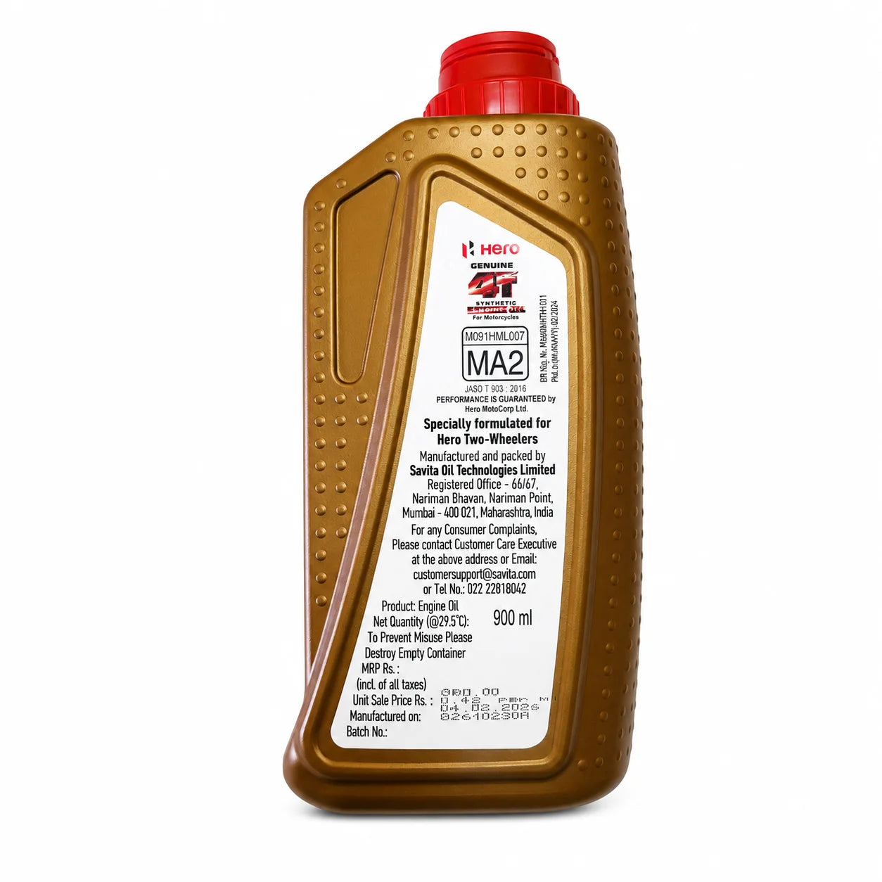 Hero 10W-30 4T Synthetic Engine Oil Hero Genuine Parts