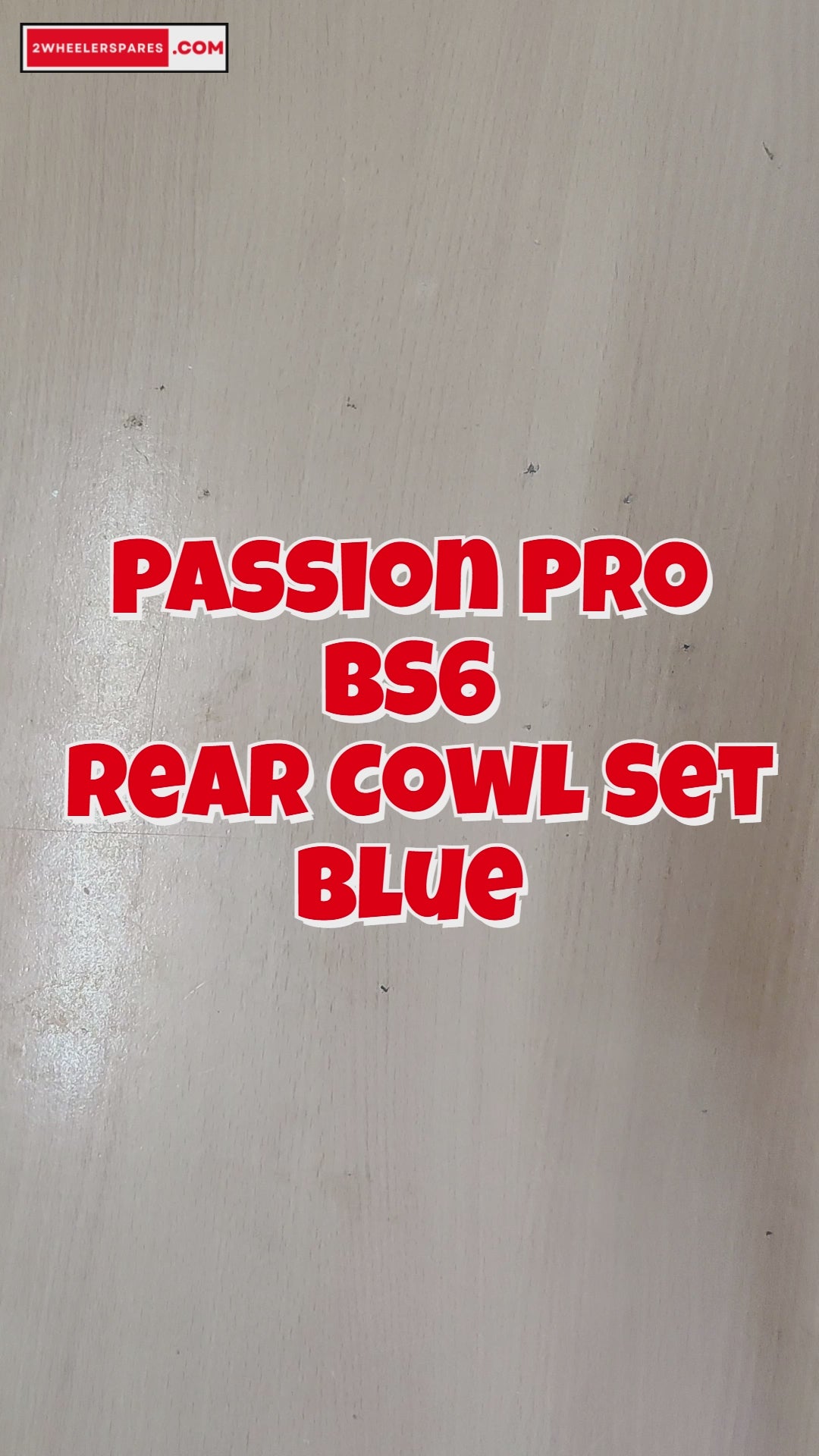 Passion Pro BS6 Rear Cowl (Set of 3) Black With Blue Plate Genuine Rear Cowl