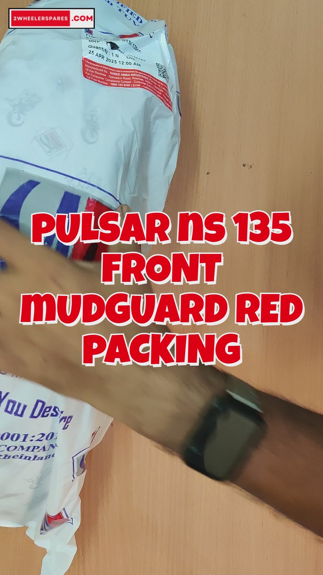 Pulsar 135 Mudguard Red Color Genuine Mudguard